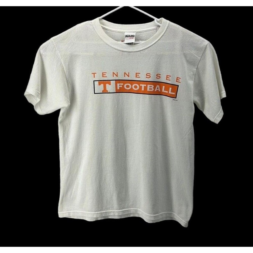 VINTAGE Tennessee Volunteers T-Shirt L Adams USA Tech Mesh Bacon & Co. Football